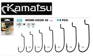 Kamatsu K-074 offset fishing hooks. 5pcs. per pack