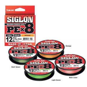 Sunline Siglon x8 strand PE fishing braid. 150m - 165 yds .