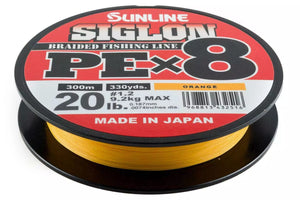 Sunline Siglon x8 strand PE fishing braid. 150m - 165 yds .