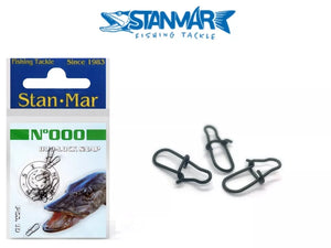 Stan mar dual lock fishing snap. 10 pcs. Fast lock ,black mat.